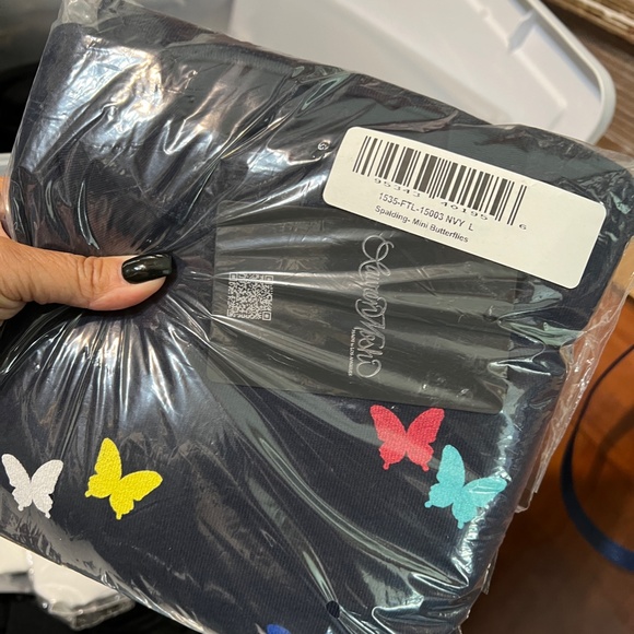 Lauren Moshi Spaling Mini Butterflies Black Pullover Long Sleeve Sweater Top NWT - Picture 7 of 8